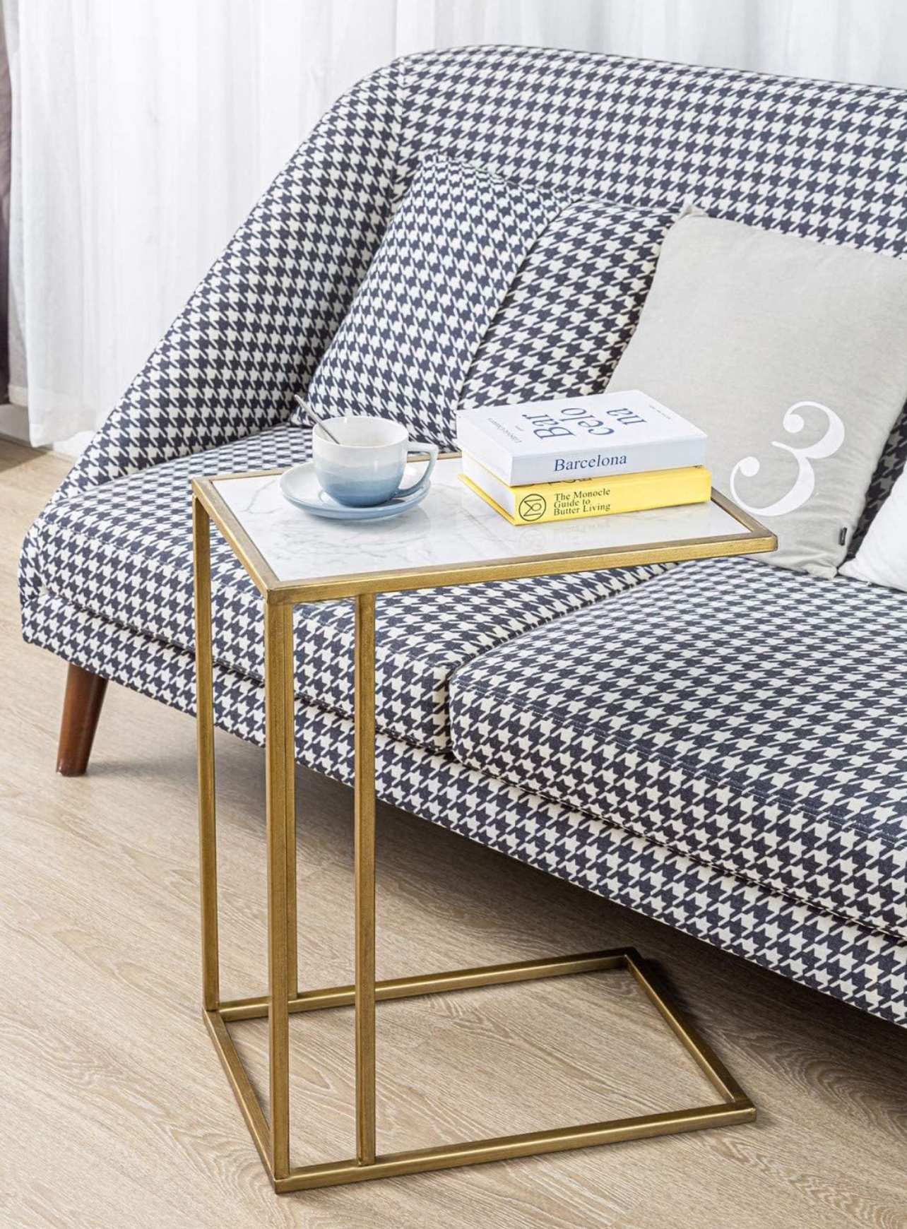 Marble side table rectangle image indicator(4)