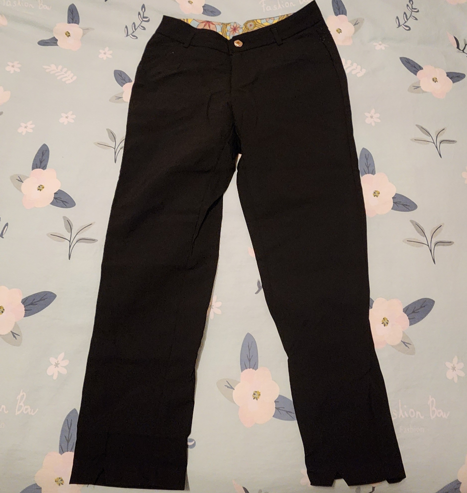 #freecycle Women's Black Ankle Work Pants / 26-27" Waist thumbnail