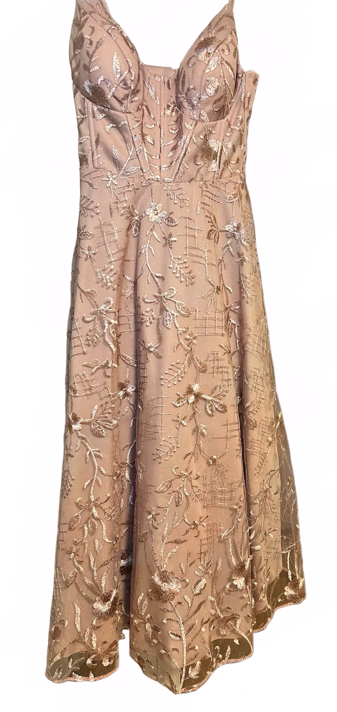 Peach dress, party weddings cocktail