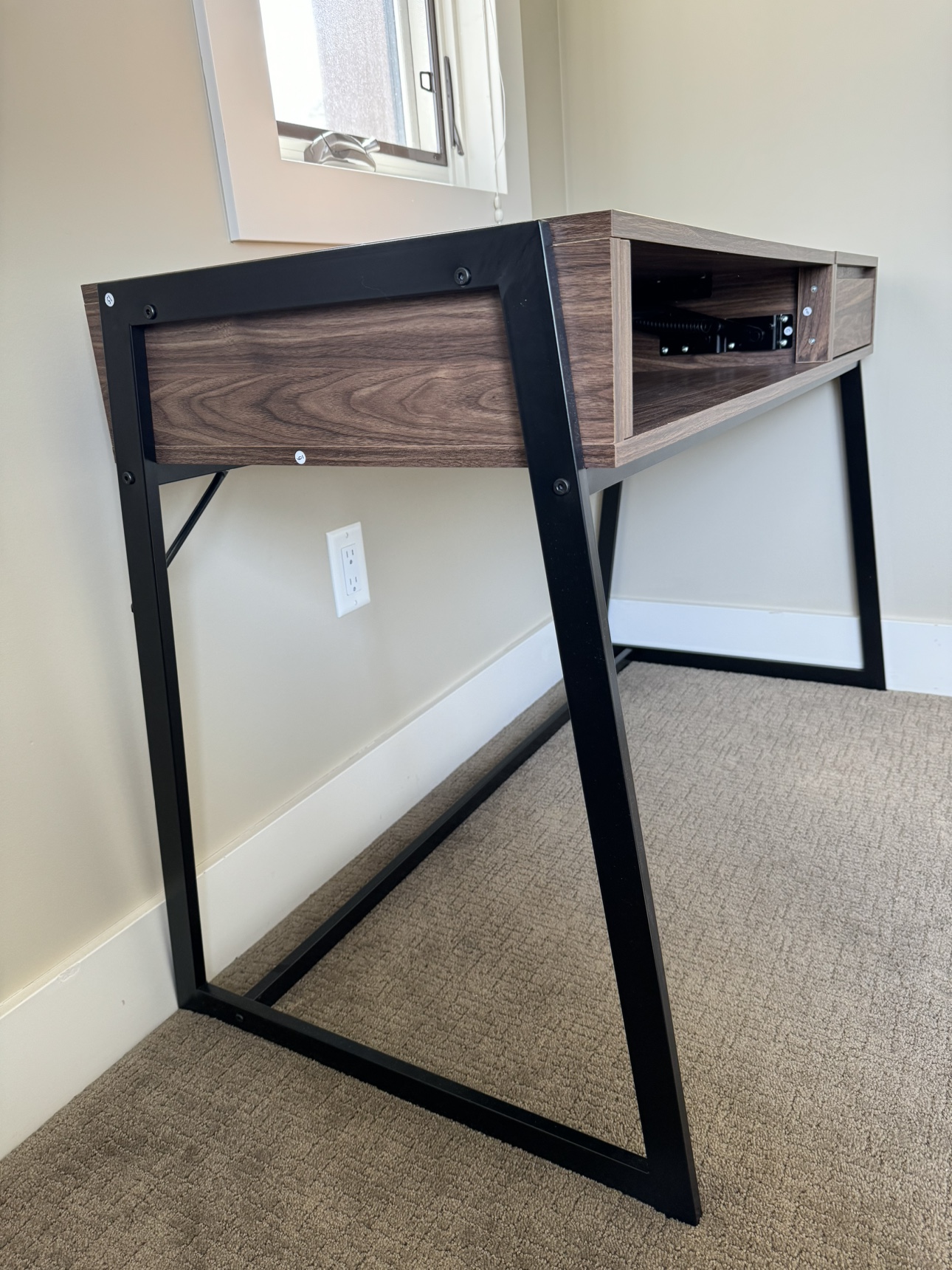 Computer Writing Desk & Mid Century Office Stool Chair - photo 3