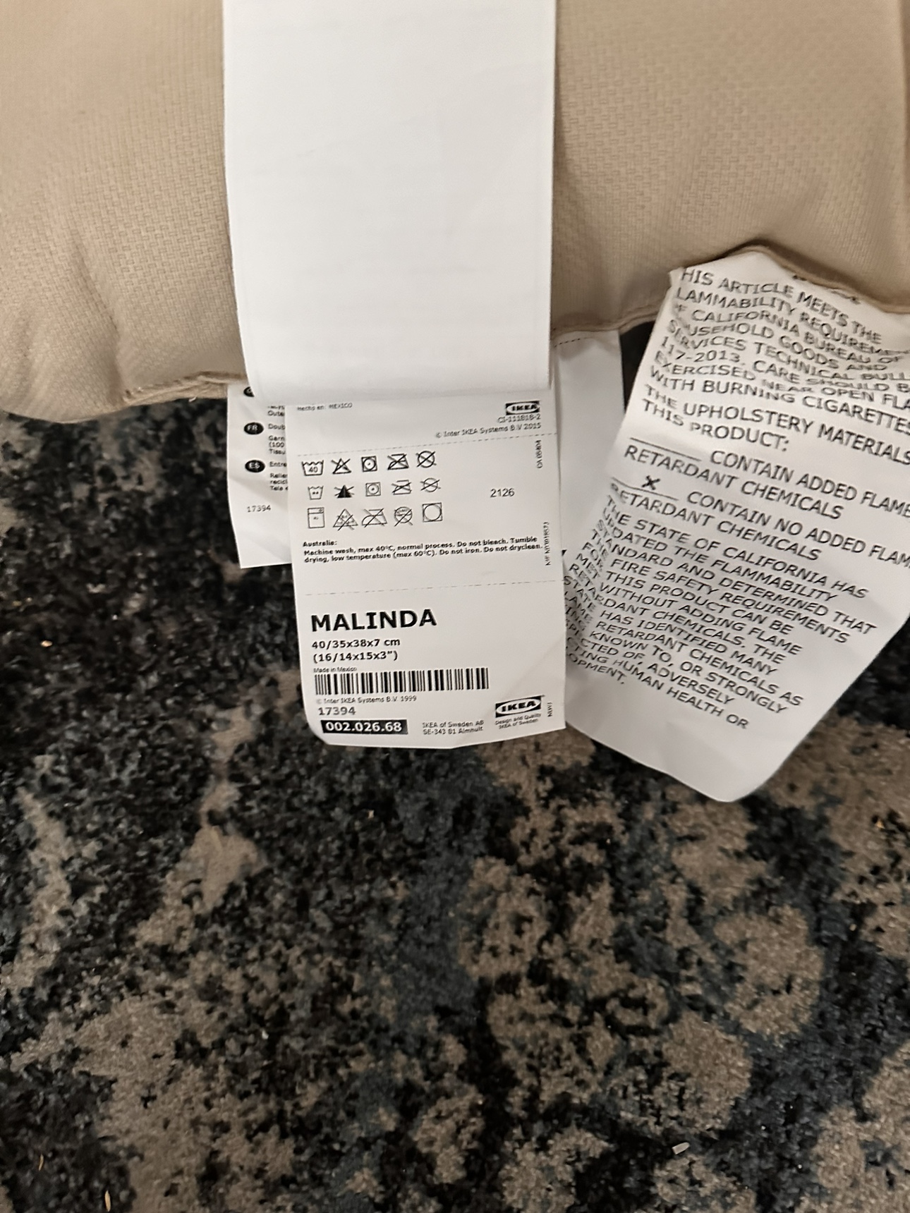 IKEA chair cushion all is $23 - photo 4
