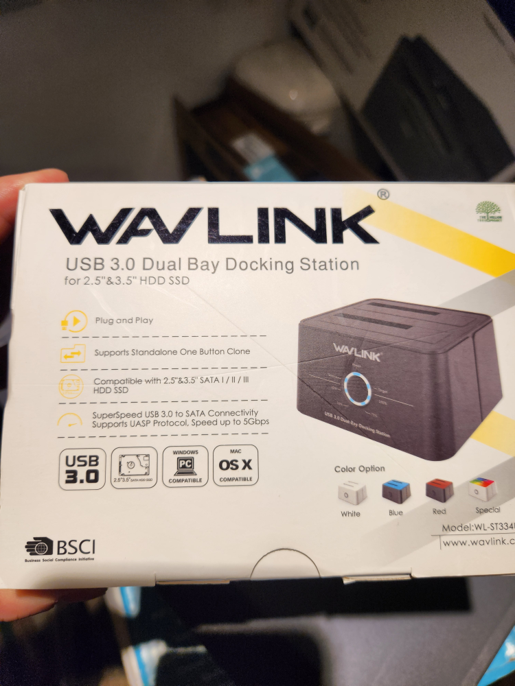 WAVLINK USB 3.0 Dual-Bay External Hard Drive Docking Station - photo 2