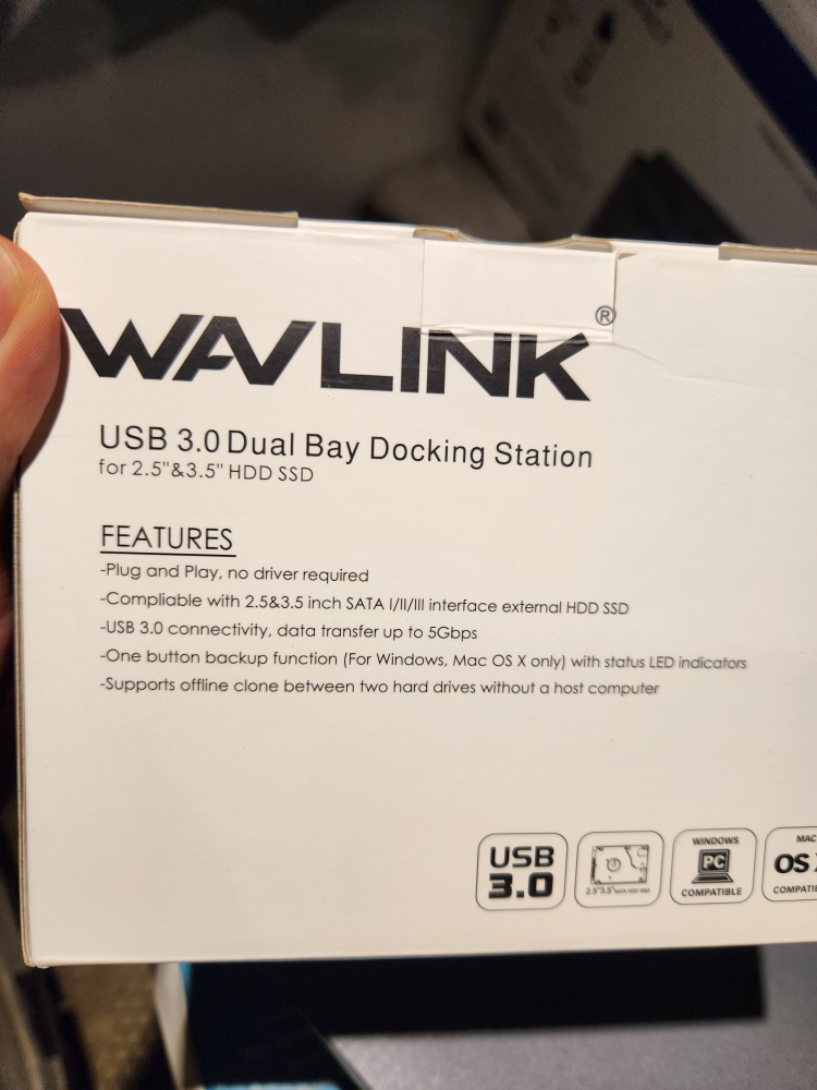 WAVLINK USB 3.0 Dual-Bay External Hard Drive Docking Station - photo 3