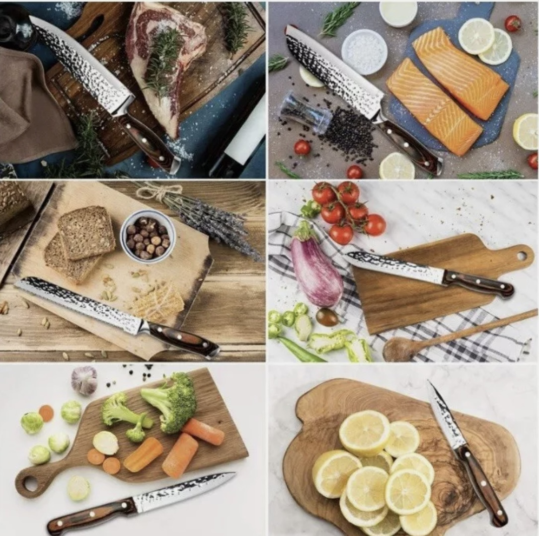 ELEGANT LIFE 15-Piece Set with Block Wood image indicator(6)