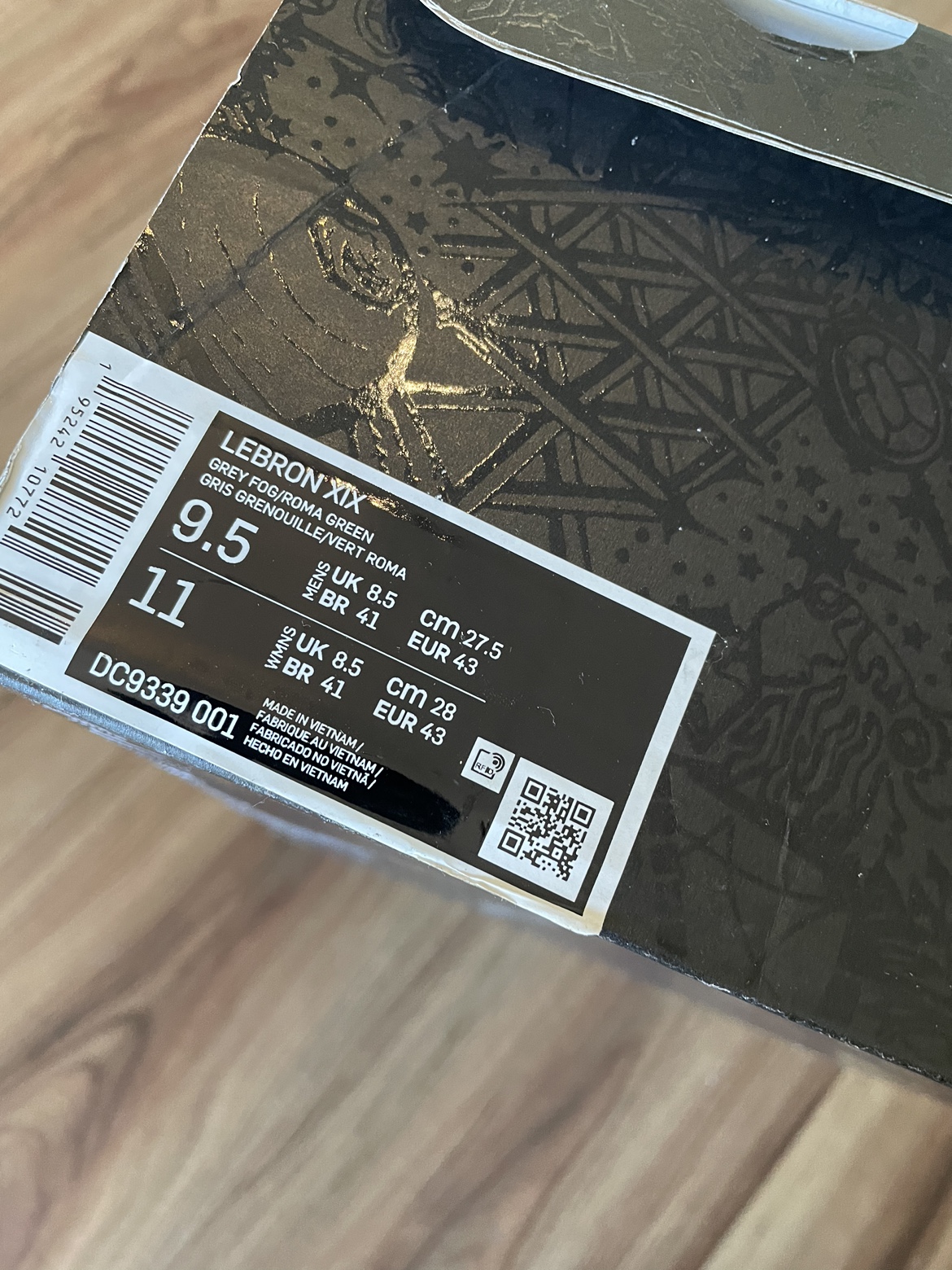 LEBRON 19 GREY FOG SHOE, Size : 9.5 men’s - photo 3