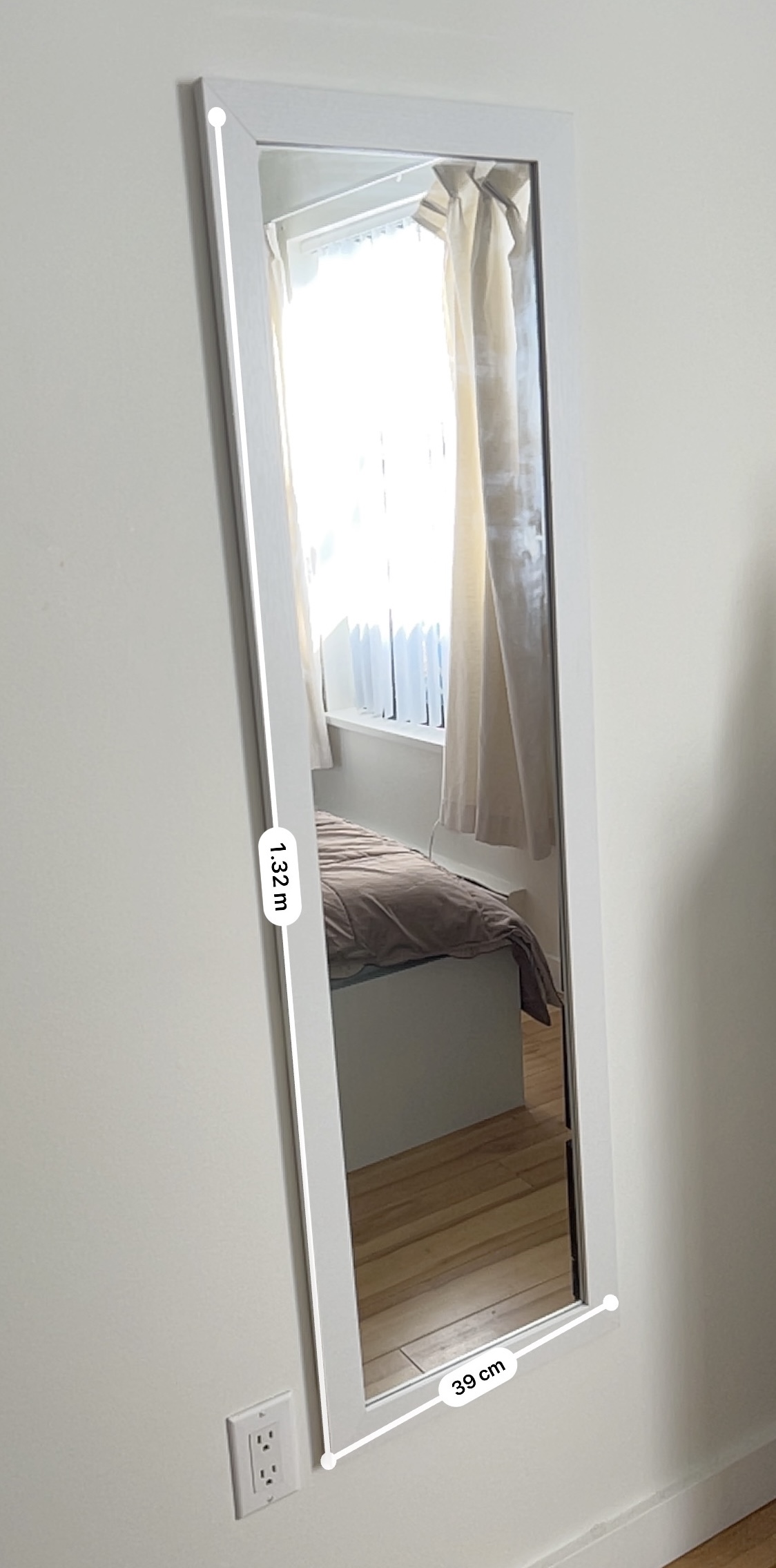 White Full Length Mirror - photo 2