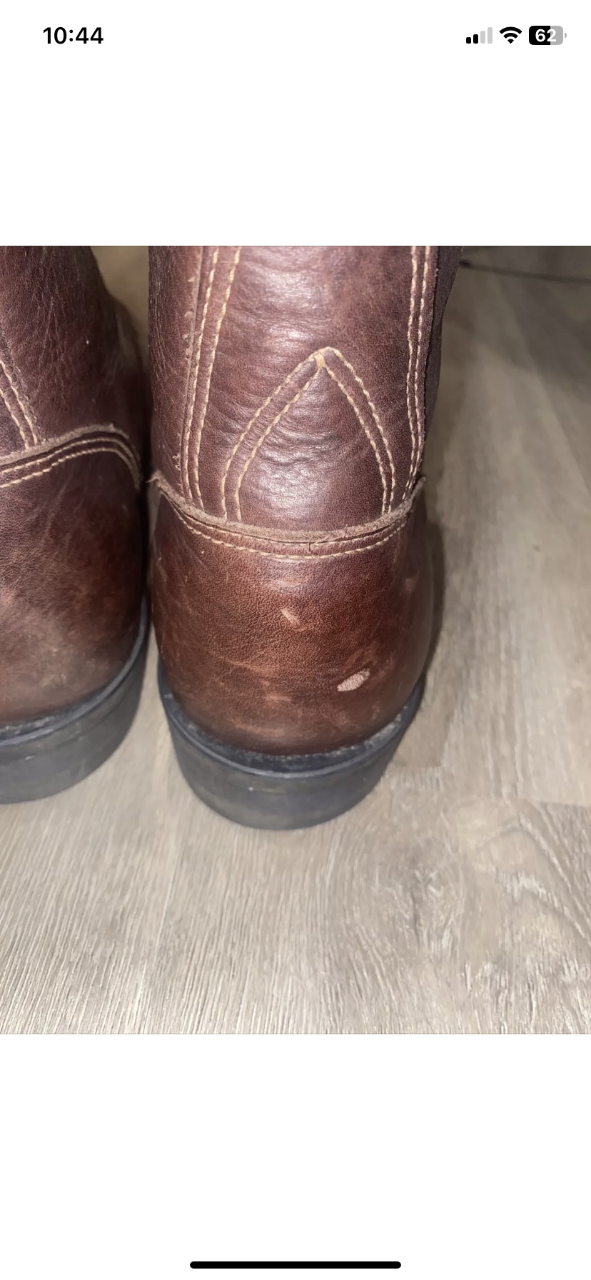 BRAHMA Canada West Boots Leather Granny Laced Kilt Fringe US 12 image indicator(8)