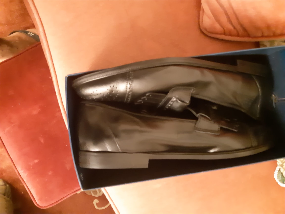 nice black leather brand new shoes - photo 2