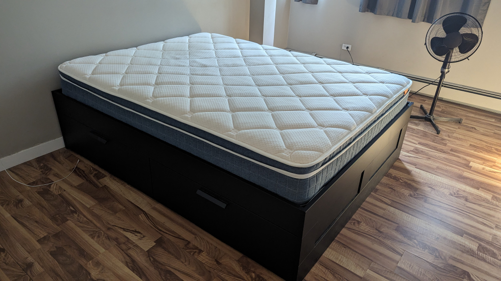 Queen Bed with 4 storage (IKEA) + mattress