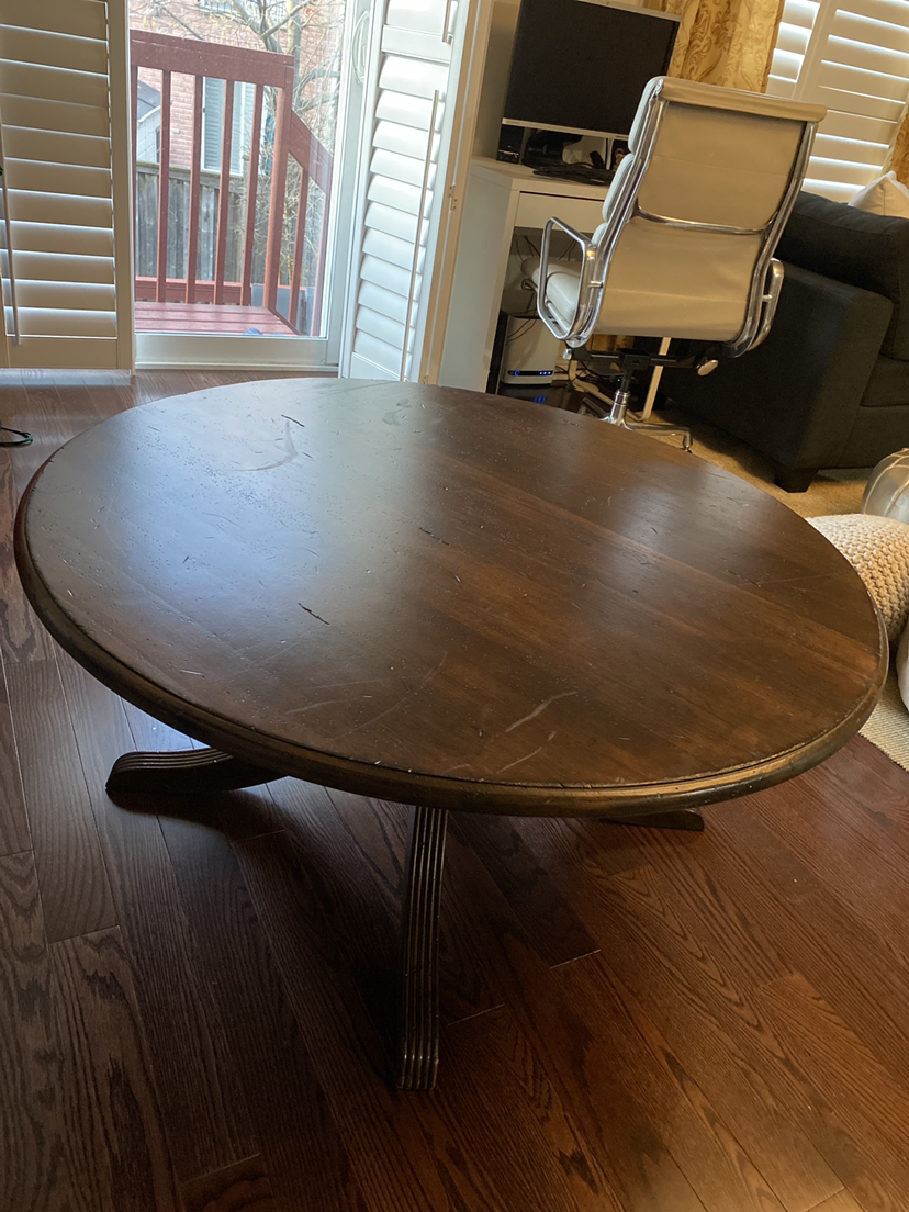 Round wooden centre table - photo 2