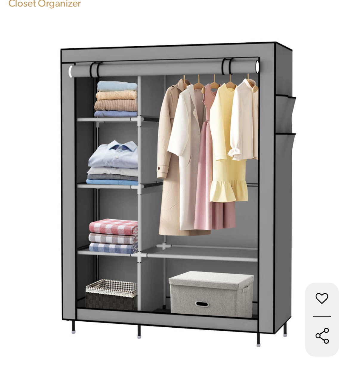 Sort wise portable closet