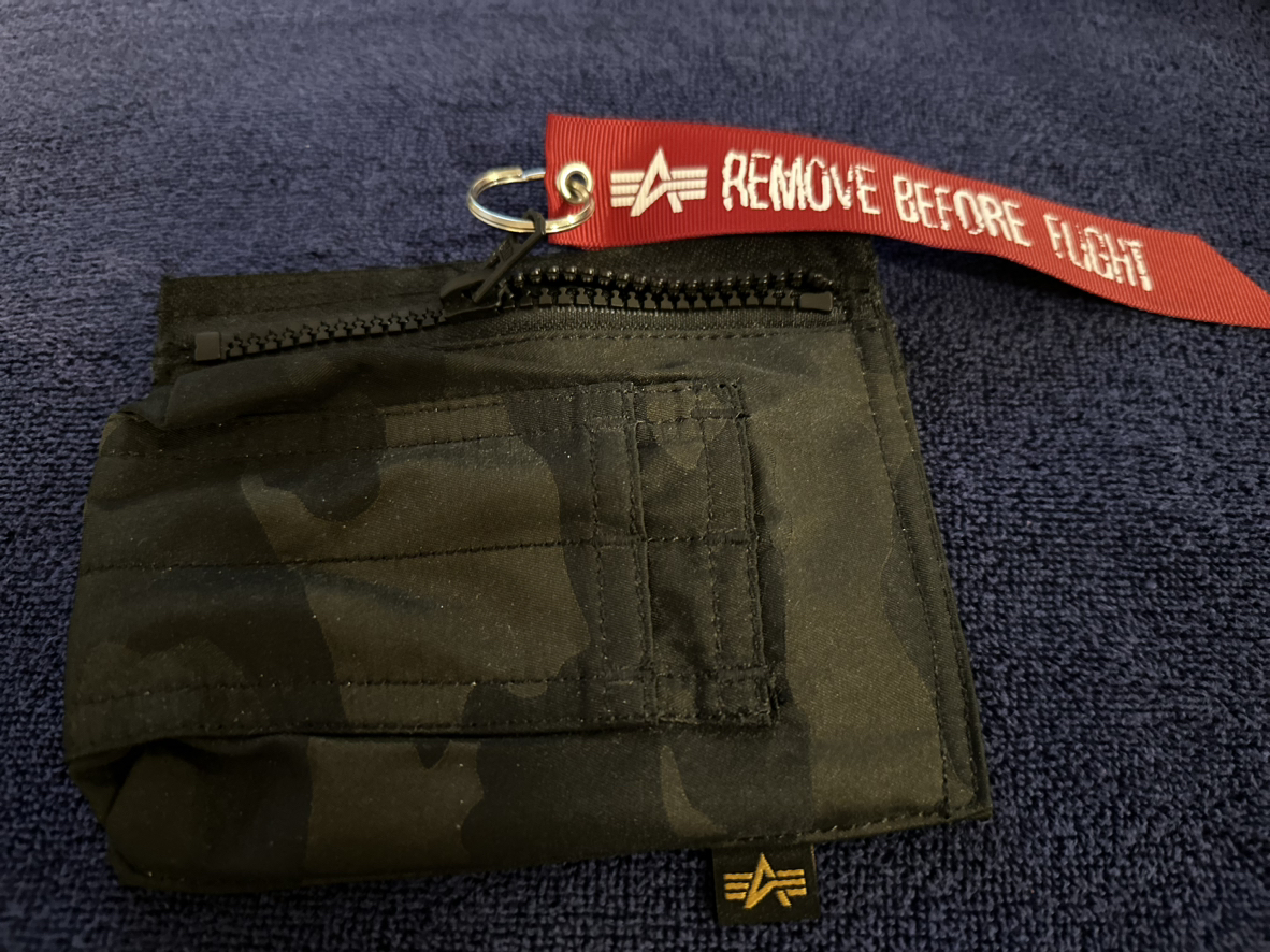 Small Coin Purse with “Remove Before Flight” patch
