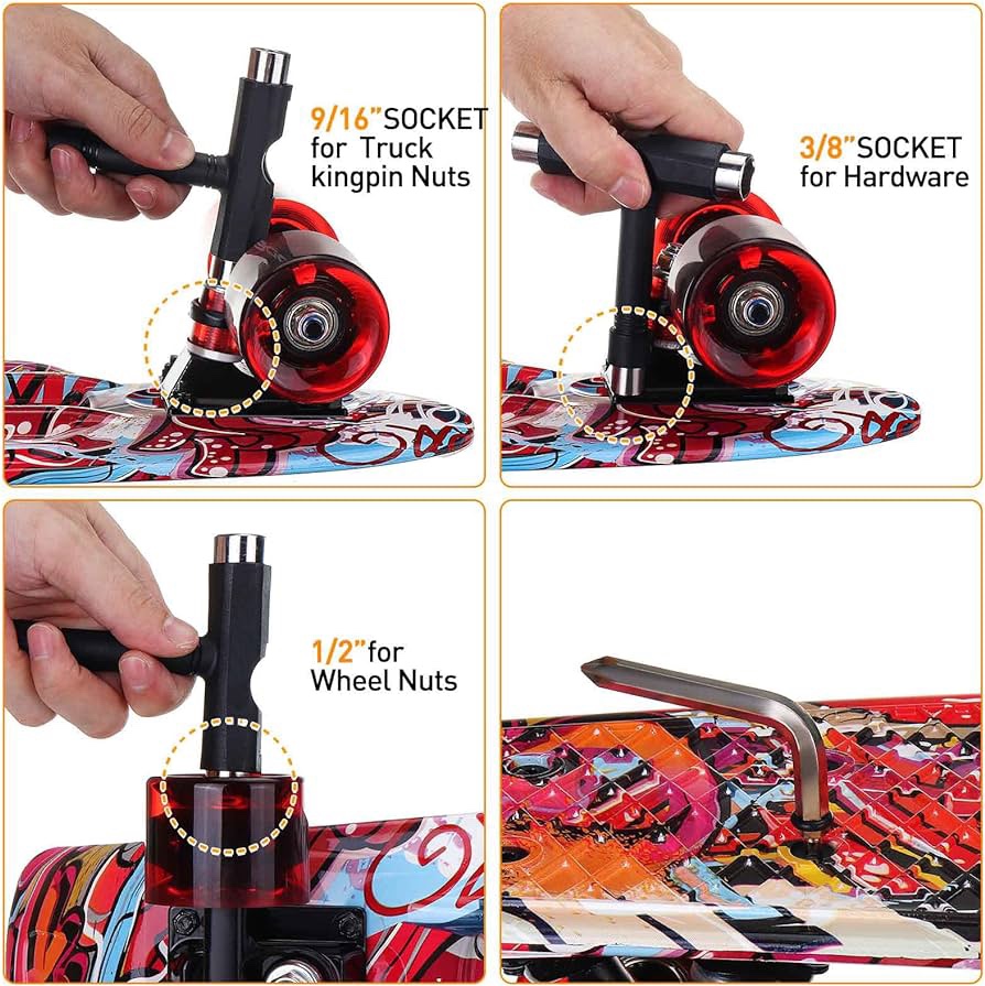 Skateboard for Kids 22'' Mini Cruiser Skateboards & LED Wheels image indicator(7)