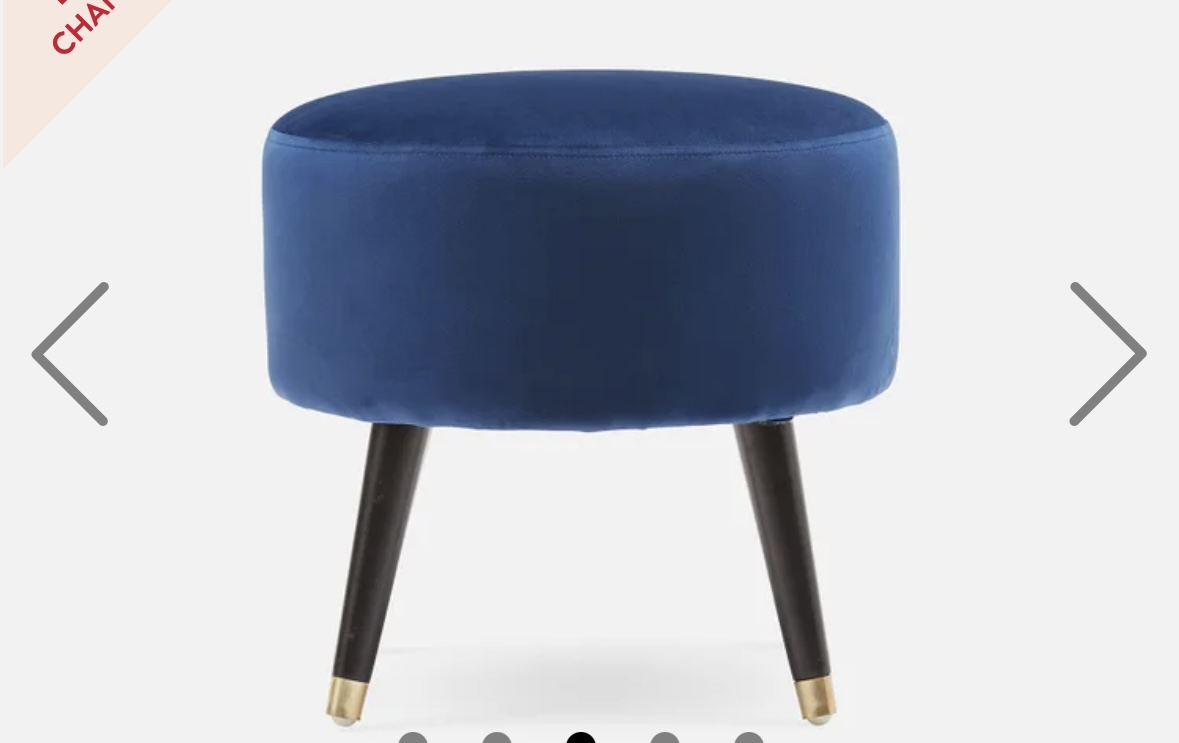 Velvet ottoman - photo 3