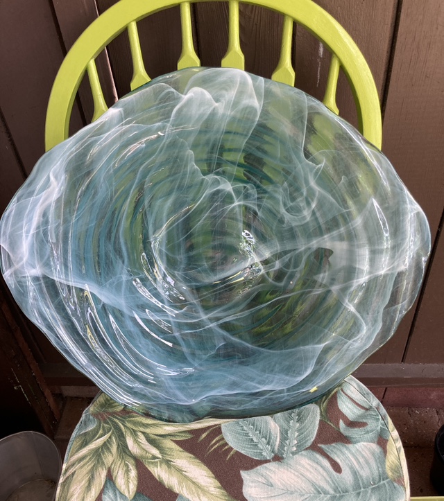 Beautiful large hand blown bowl image indicator(2)