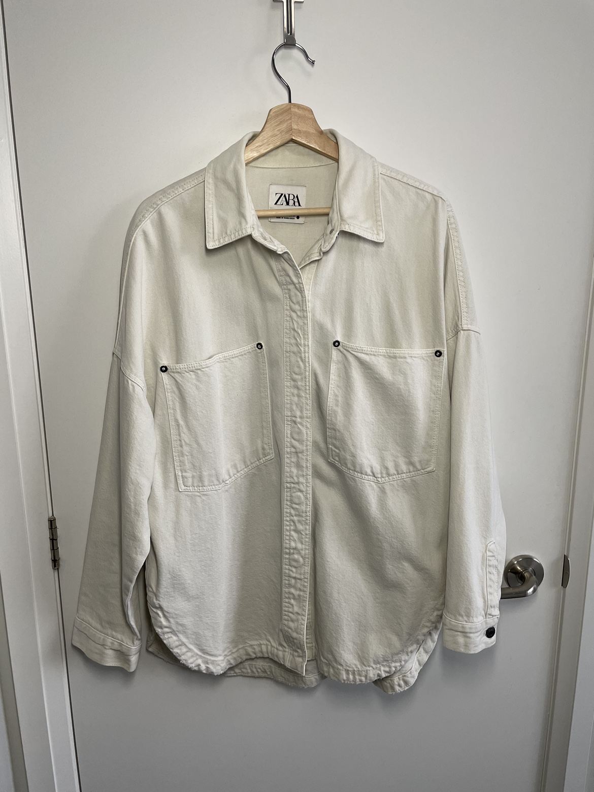 Oversized Denim Overshirt from Zara thumbnail
