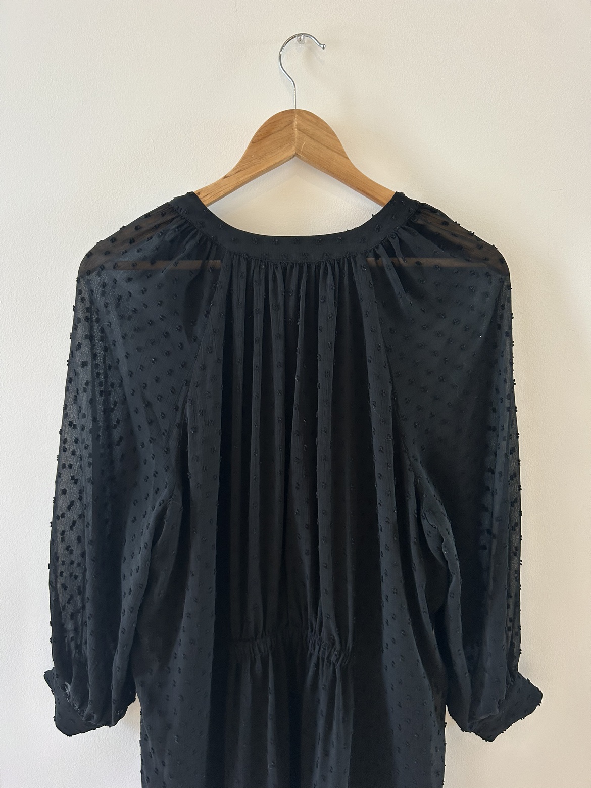 OAK + FORT Black Minimalist Loose Fit Button Down Midi Dress - photo 5