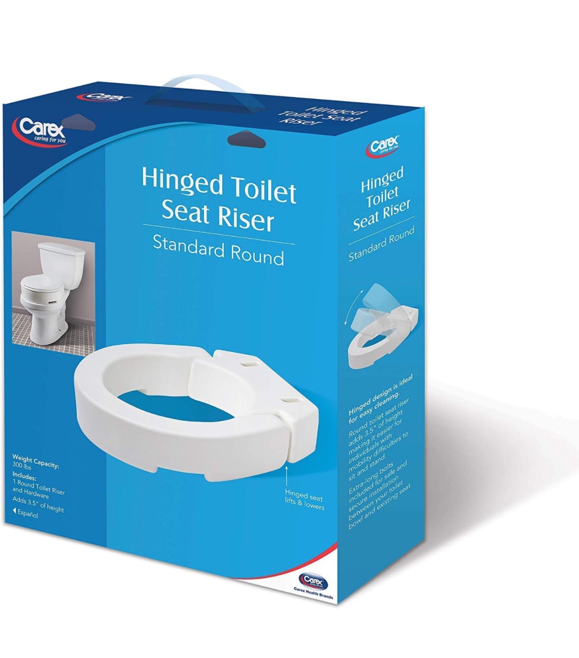 New Pack Hinged Toilet Seat Riser image indicator(4)