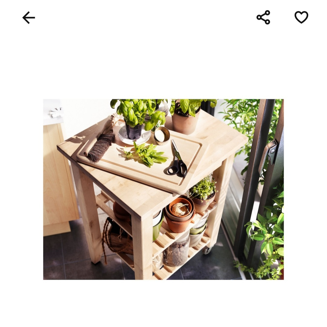 ikea kitchen kart, beech - photo 2