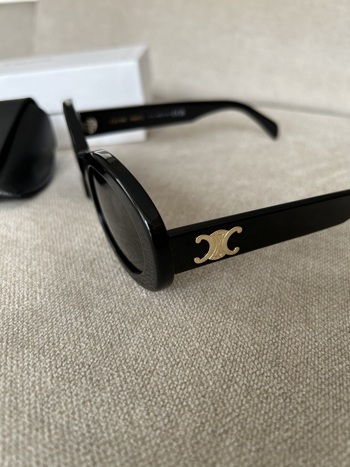 Brand new Celine triomphe oval sunglasses black - photo 2
