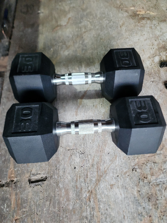 30lb Hex Dumbbell Set- FREE DELIVERY WITHIN  NORTH YORK & VAUGHN image indicator(4)