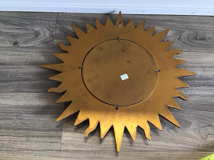 Gold Sunburst Convex Mirror, Shabby Chic, Vintage image indicator(4)