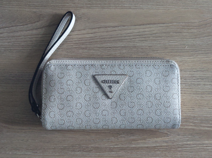 GUESS Aguilar Large Wallet Clutch - Stone Beige thumbnail