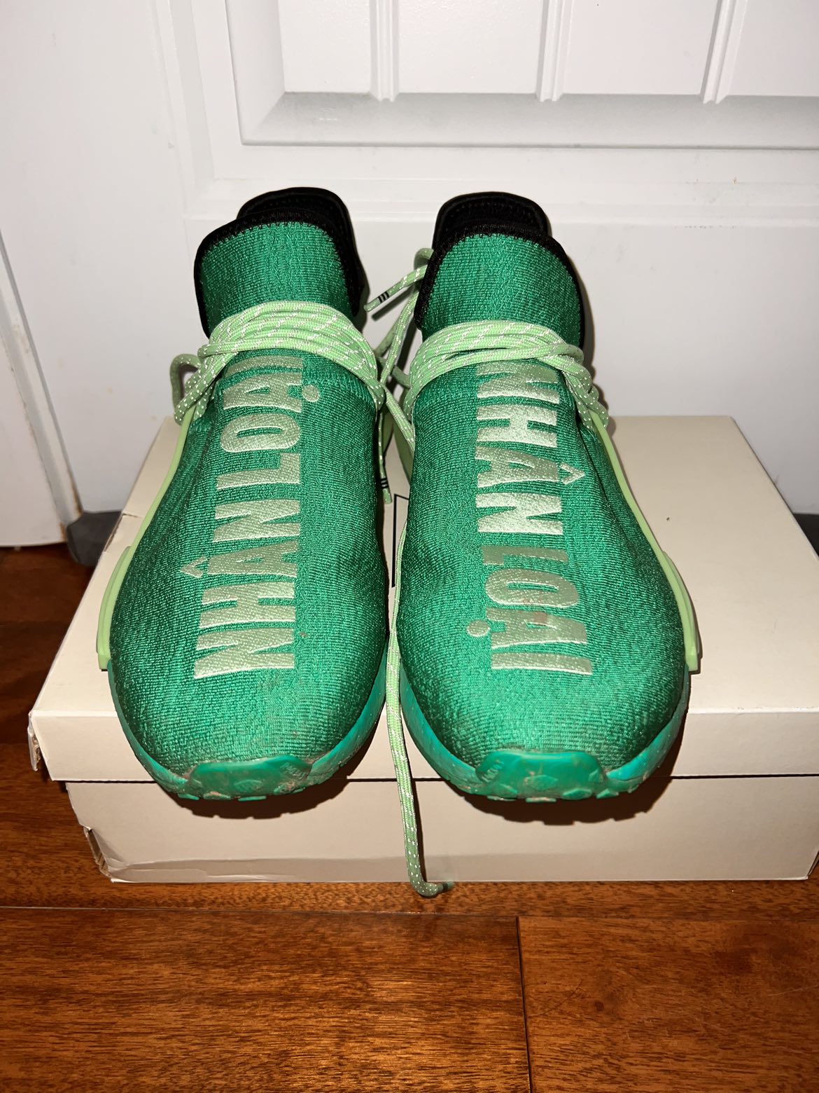 Adidas NMD Hu Pharrell Green Complexand image indicator(2)