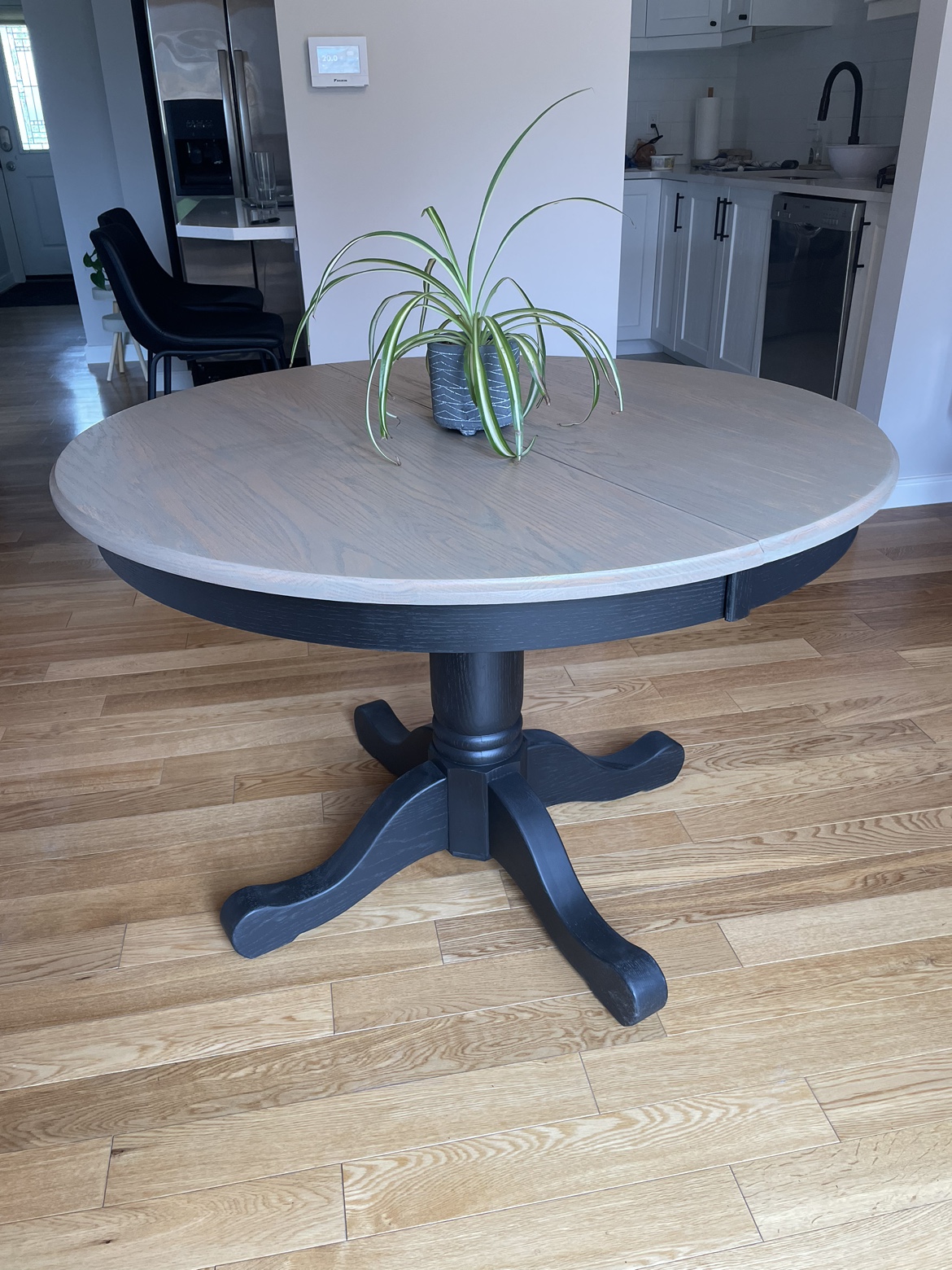 Solid oak dining table