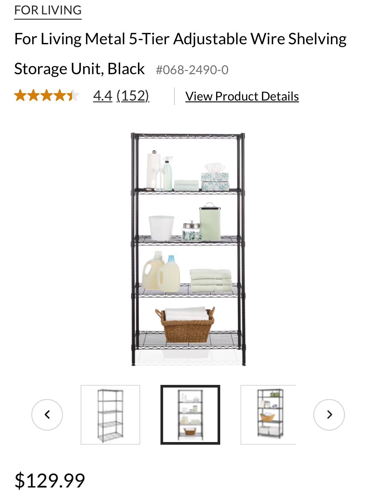 For living 5 tier wired metal shelf
