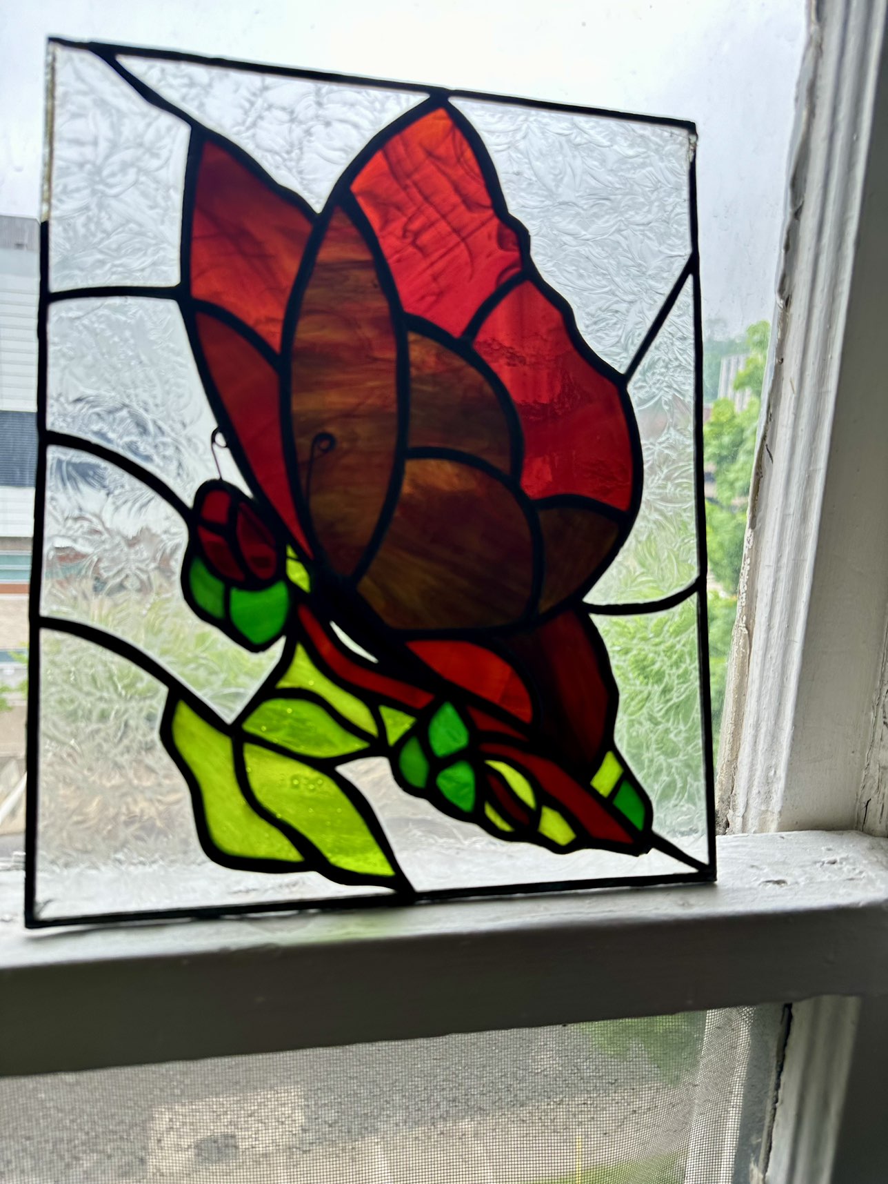 Butterfly Stained Glass Suncatcher - Gardening Decor thumbnail