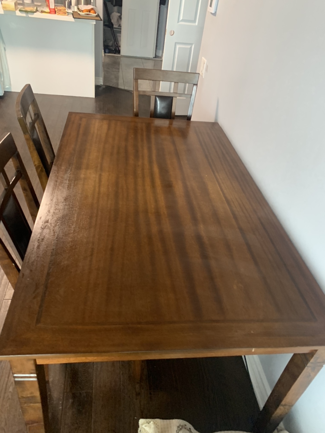 wood dining table 3 chairs - photo 4