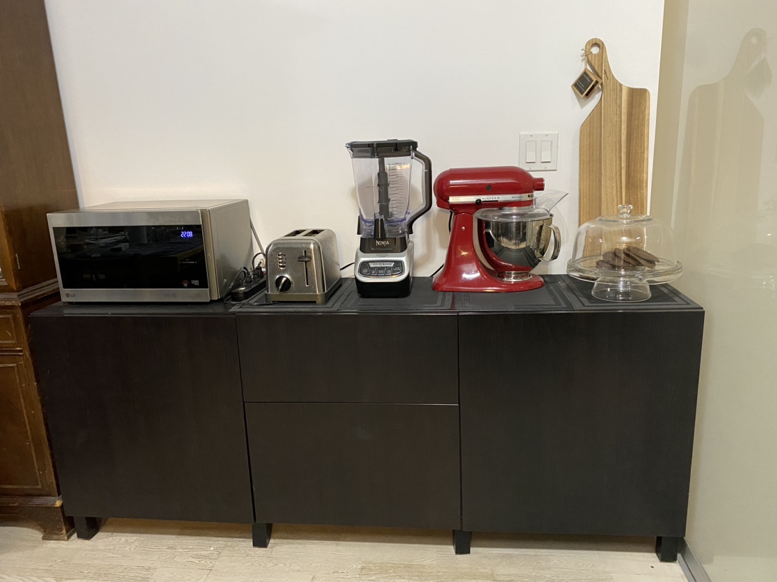 IKEA “Besta” Black kitchen cabinet / sideboard / buffet thumbnail