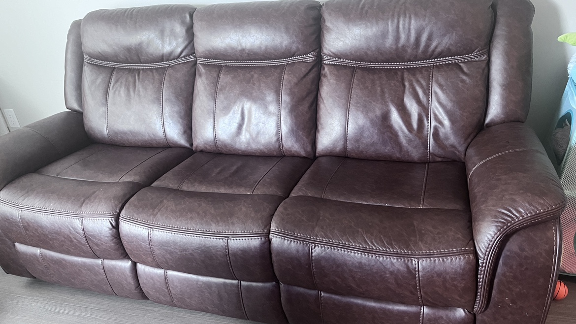 Leon leather Manual recliner sofa