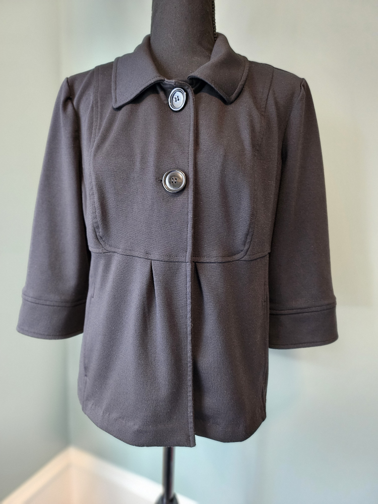 Reitmans black 3/4 sleeve knit blazer