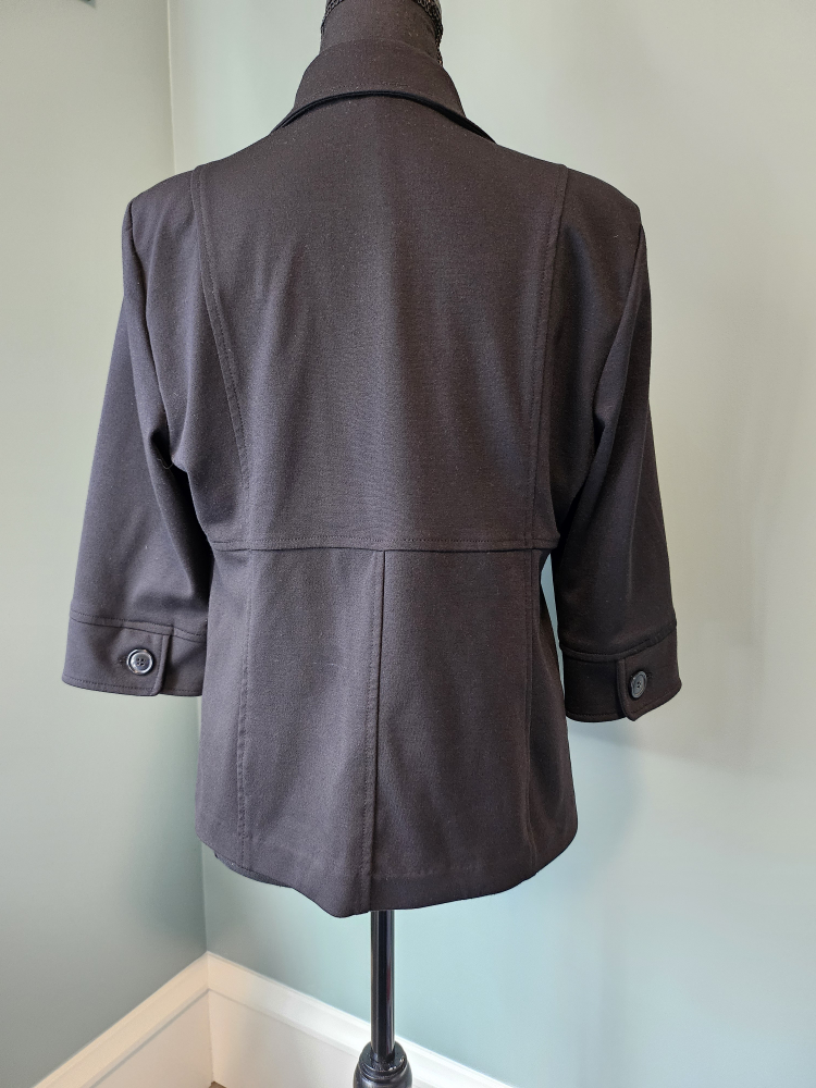Reitmans black 3/4 sleeve knit blazer - photo 2