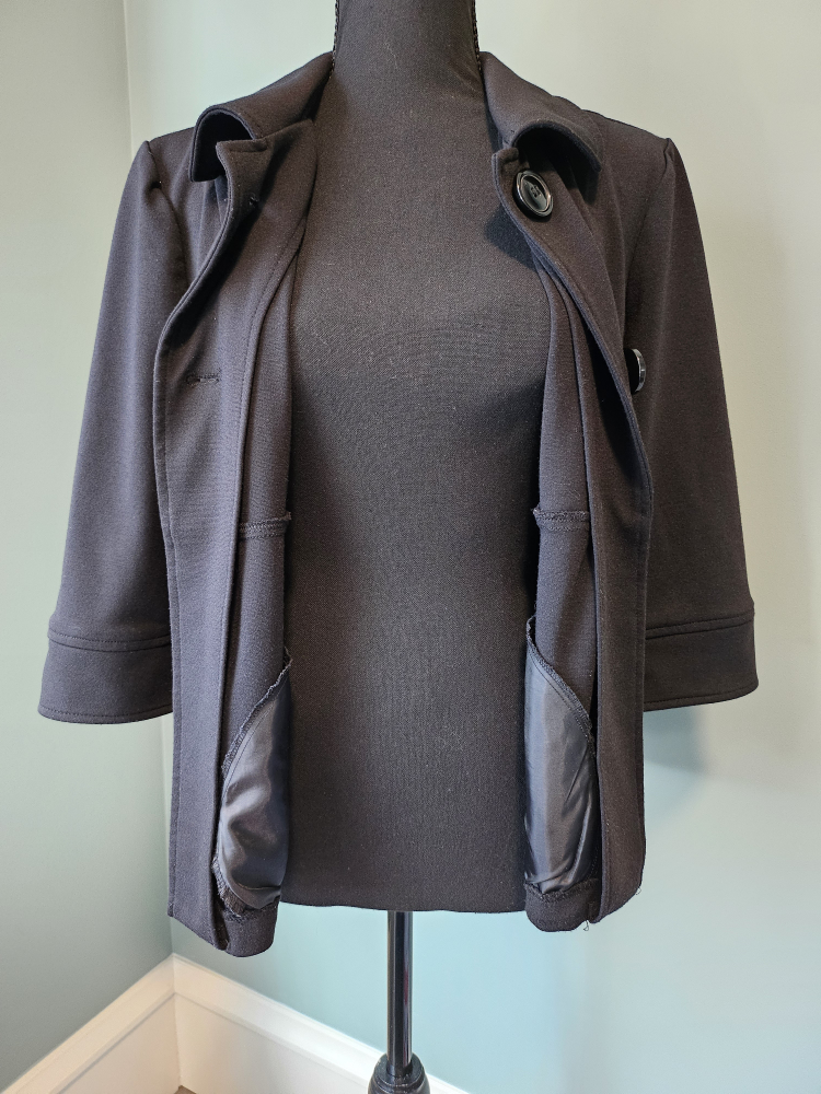 Reitmans black 3/4 sleeve knit blazer - photo 4
