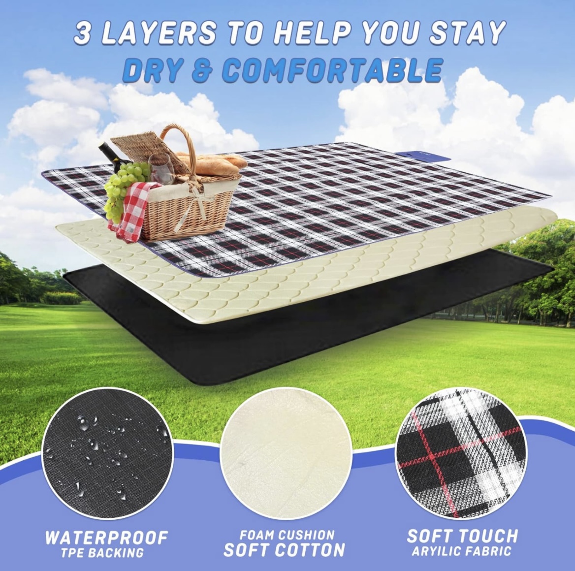 ZOMAKE Picnic Blanket - photo 5