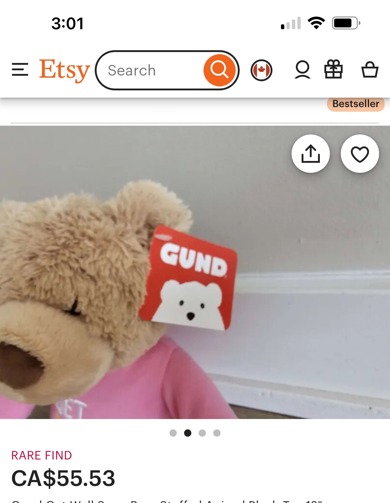 Plush toy… get well soon stuffed bear image indicator(2)