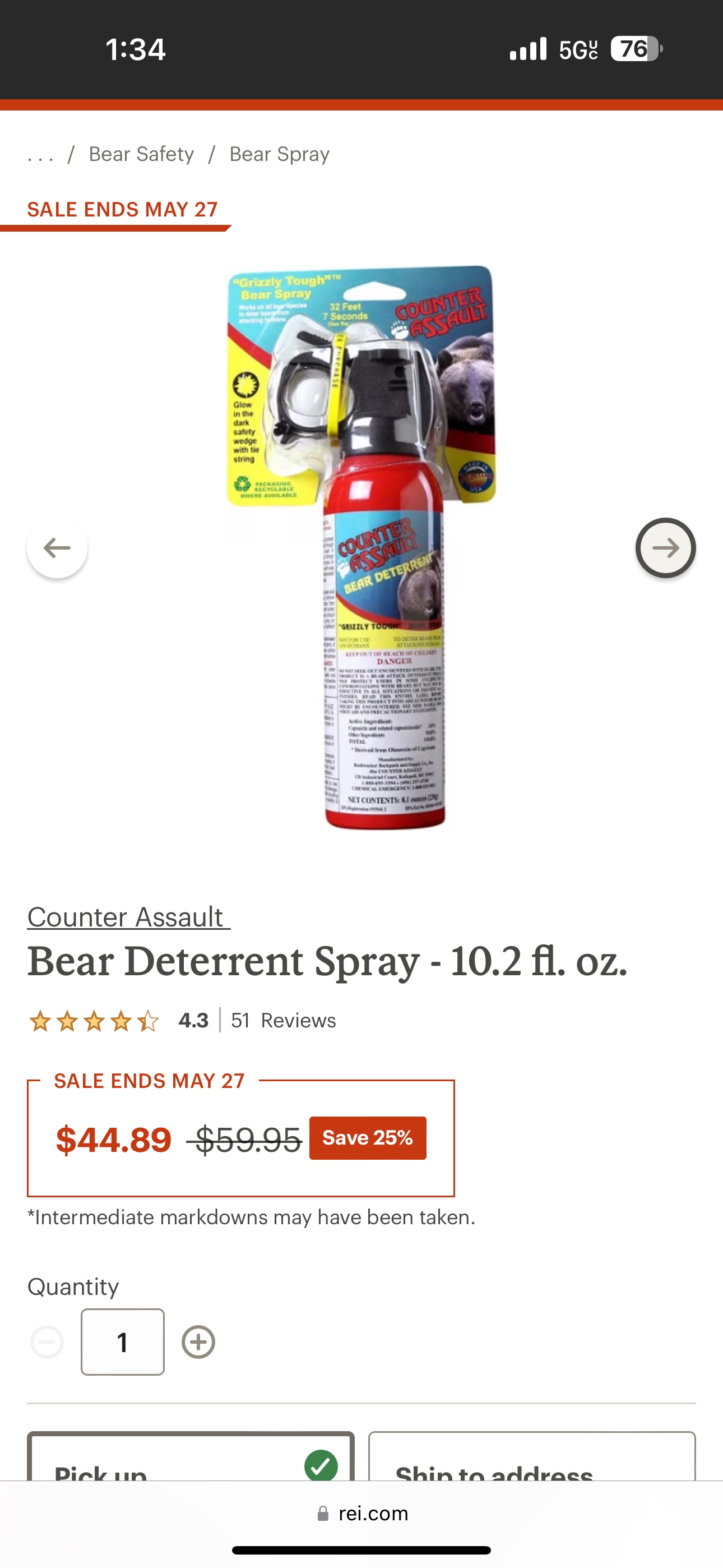 Bear Deterrent Spray - 10.2 fl. oz. - photo 2