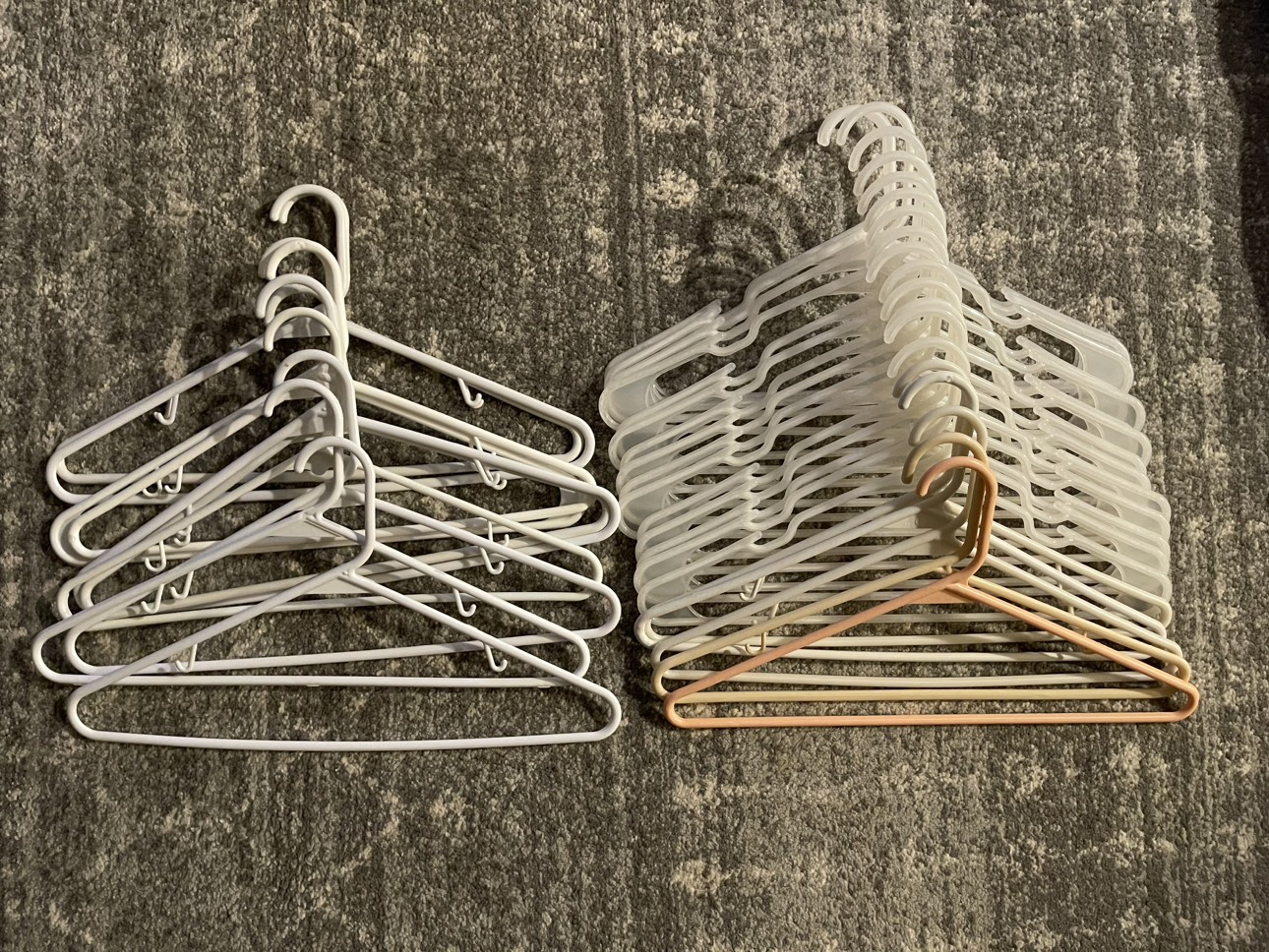Plastic Hangers, Clear, White, Pink #30