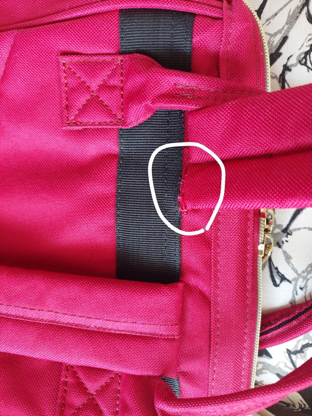 Wine red school backpack big size bag - photo 2