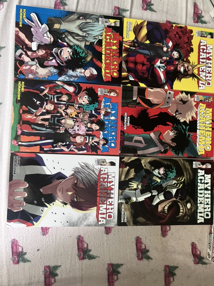 First 6 volumes of my hero academia manga