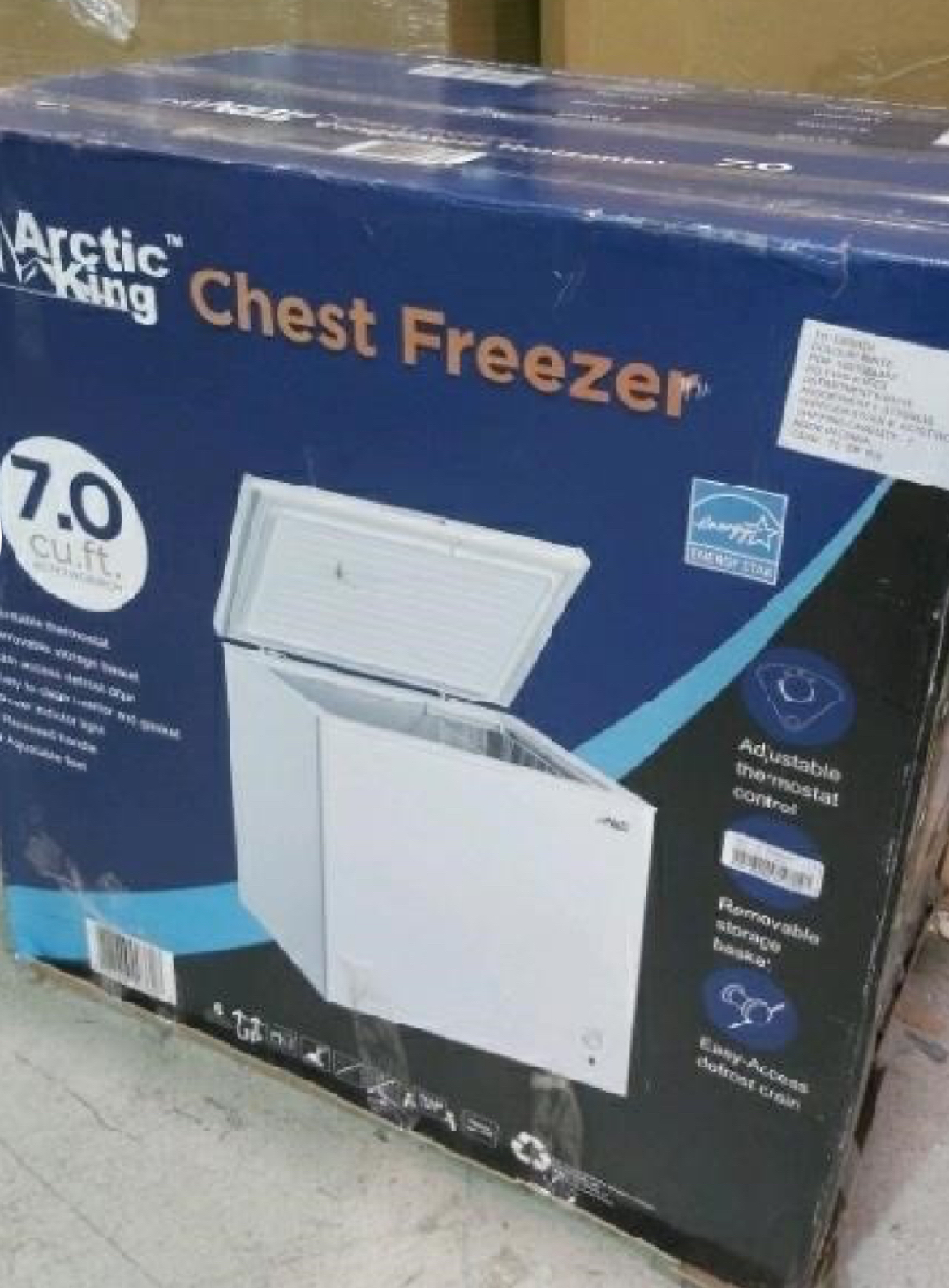 Arctic King 7.0 cu.ft Chest Freezer E-star, White, - photo 2