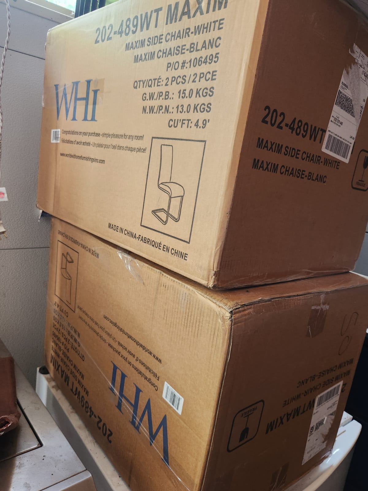 Worldwide Homefurnishings Inc. Maxim Metal Chrome Parson Armless - photo 2
