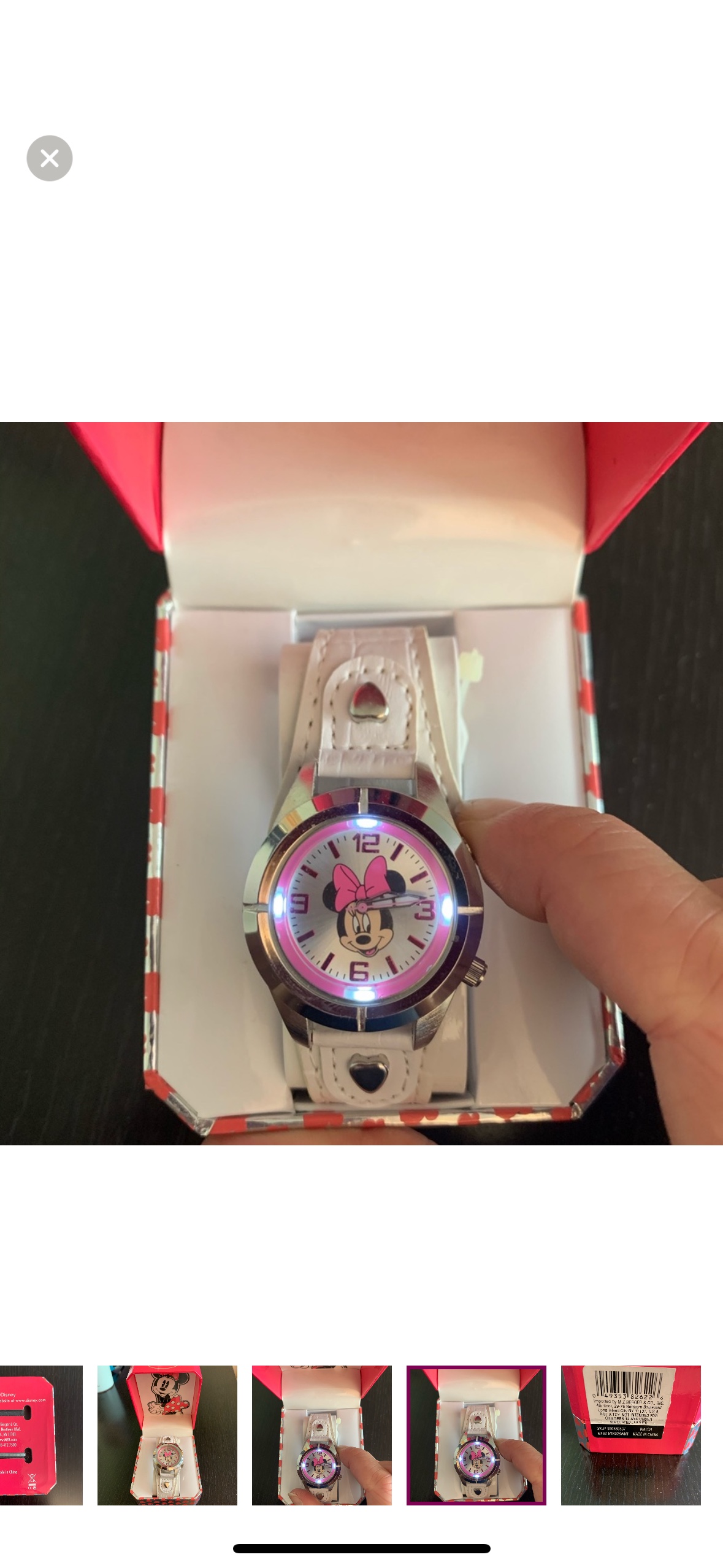 Never been used Minnie Mouse watch image indicator(9)
