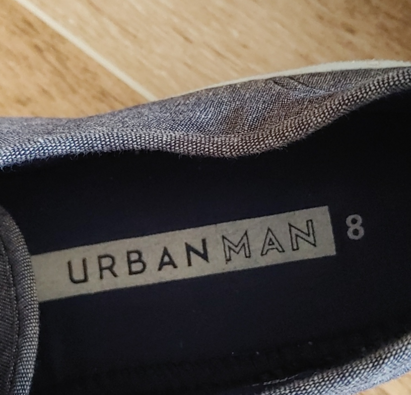 URBAN MAN size 8 canvas blue lace up sneakers - photo 5