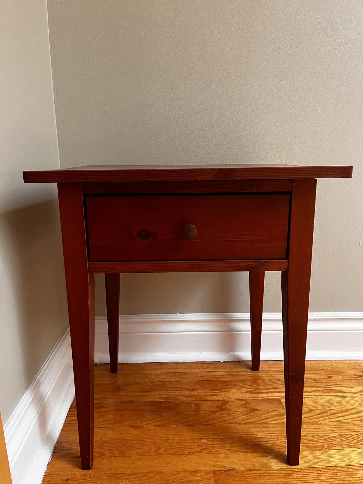 Vintage teak end table by Denka