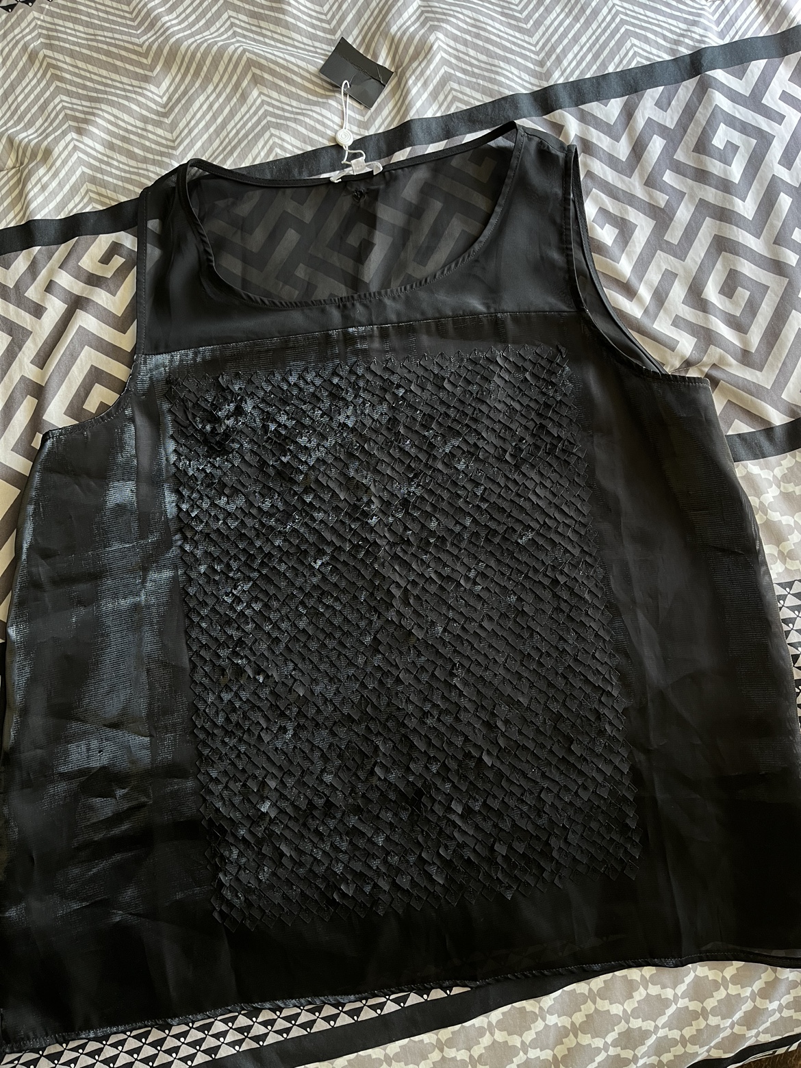 Chiffon Black Evening Top