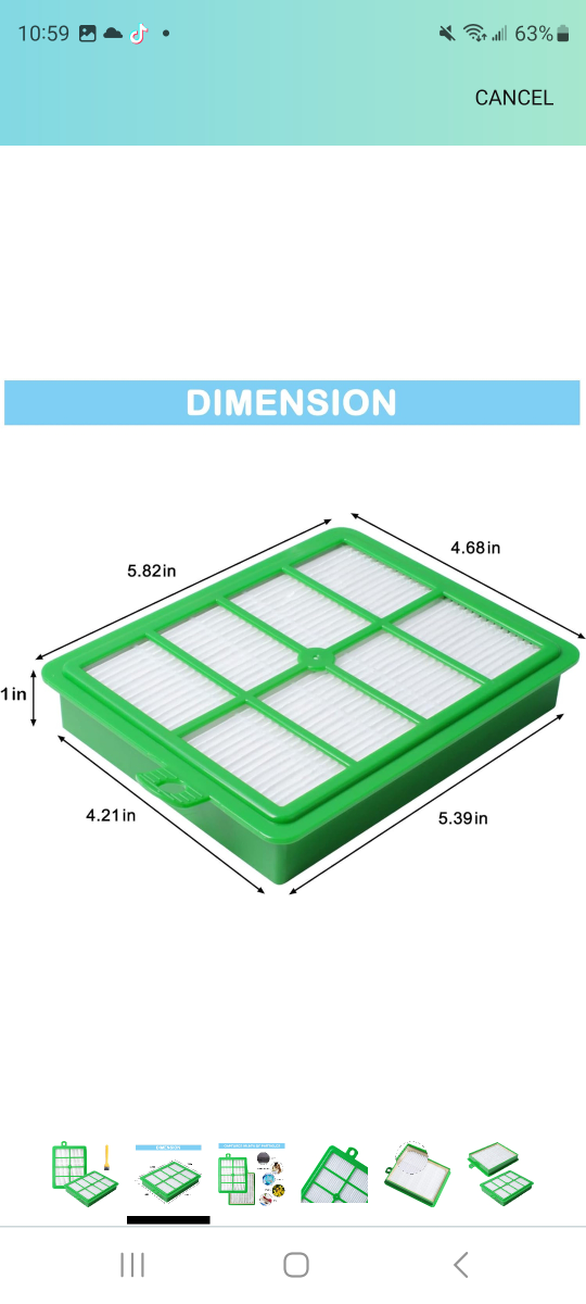 2 pack of H12 hepa filters image indicator(2)